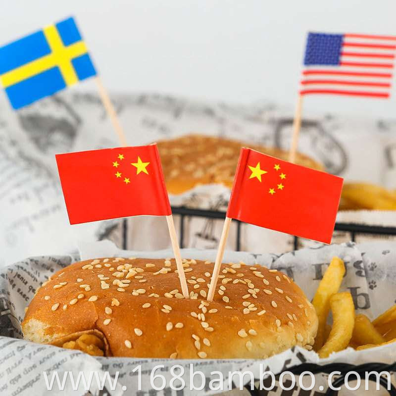 Hamburger flag sticks
